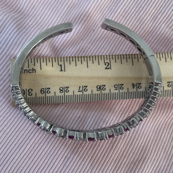 Silver Ruby Bangle - Picture 5 of 5